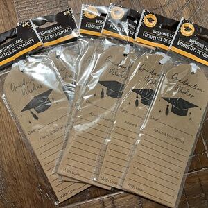 6 packs of graduation wishes wishing tags - party favors